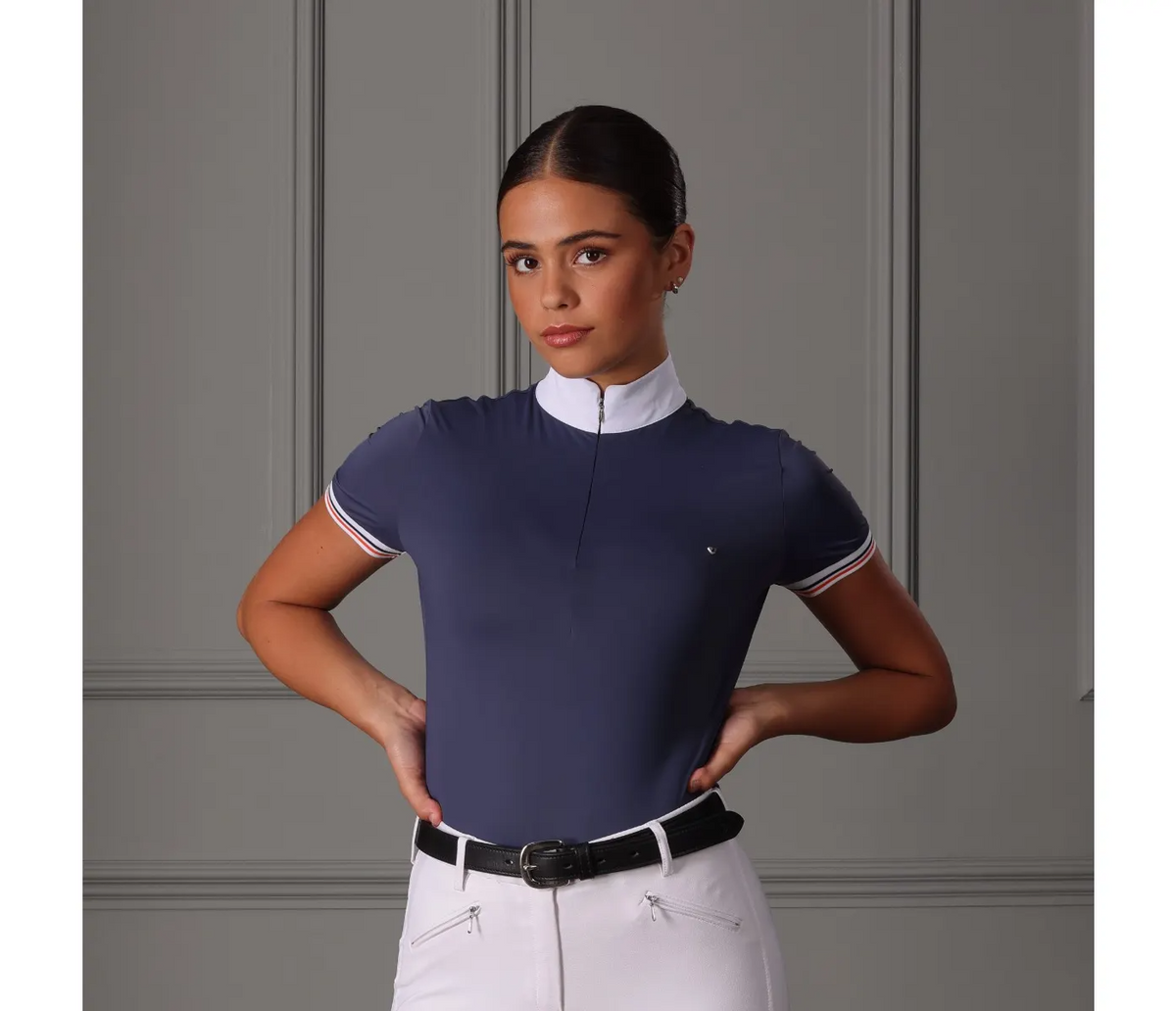 Chemise D'équitation Aubrion Radley Show Blanche - Taille Large - Neuf
