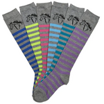 AWST International "Lila" Horse Head Striped Knee High Socks