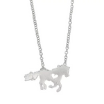 AWST International Pony with Heart Necklace in Horse Head Gift Box