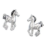 AWST International Prancing Pony Earrings with Horse Head Gift Box