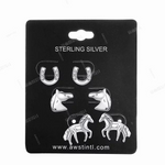 AWST International Sterling Silver Assorted Horse Earrings