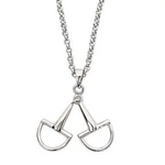 AWST International Sterling Silver Necklace with Snaffle Bit Pendant