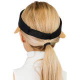 Cap Zone Black Band Paper Straw Velcro Back Roll-Up Sun Visor