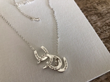 Carol Young Silver Horseshoes Cascading/Petite Necklace