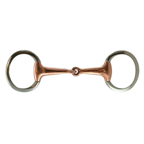 Coronet Eggbutt Copper Hollow Mouth Snaffle Stainless Steel Bit