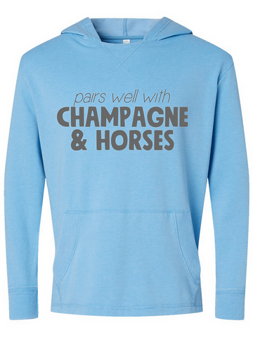 Equine & Design Pairs Well With Champagne & Horses Hoodie