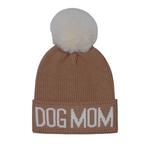 Hatphile Dog Mom Pompom Knit Beanie