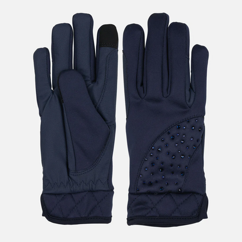 Horze Kids Winter Riding Touch Screen Gloves with Crystals