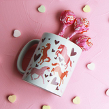 Hunt Seat Paper Co. I Love Horses Valentines Day Equestrian Coffee Mug
