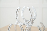Huntley Equestrian Horseshoe 3-Bottle Wine Rack, Aluminium Silver Finish