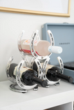 Huntley Equestrian Horseshoe 3-Bottle Wine Rack, Aluminium Silver Finish