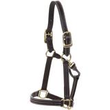 Huntley Equestrian Premium Tripple Stitched Leather Halter with Snap