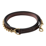 Huntley Equestrian Sedgwick Leather Traditional Lead with Solid Brass Chain