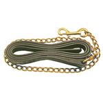 Intrepid International 1" x 8.5' Leather Lead with 30" Chain