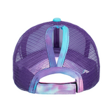 Just Ride Mesh Back Ponytail High Bun Ball Cap