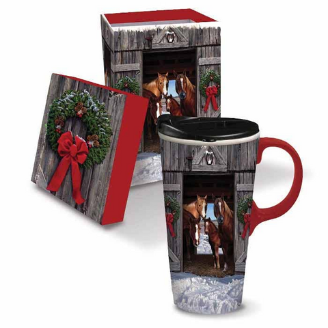 Kelley and Company Boxed Christmas Horse Mug - Horse Family