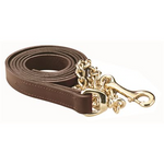 Perri's Leather Havana Leather Lead w/ Solid Brass Chain