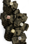 Spiced Equestrian Button Show Bows