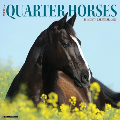 Willow Creek Press American Quarter Horses 2025 Wall Calendar