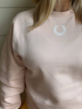 Blush Pink Horseshoe Sweatshirt