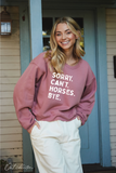 Sorry Can't Horses Bye Mid Graphic Sweatshirt