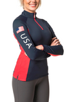 Kastel Denmark Navy with Red Colorblock and flag Sunshirt