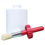 Quart jar with brush applicator