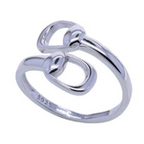 Awst Int'l Snaffle Bit Sterling Silver Adjustable Wrap Ring