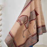 Baroque Horses Acrylic Cashmere-Feel Scarf