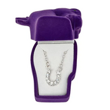 AWST International Rhinestone Horseshoe Necklace with Horse Head Gift Box
