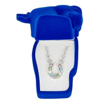 AWST International Rhinestone Horseshoe Necklace with Horse Head Gift Box