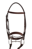 Huntley Equestrian Fancy Stitched Sedgwick Leather Padded Bridle with Reins